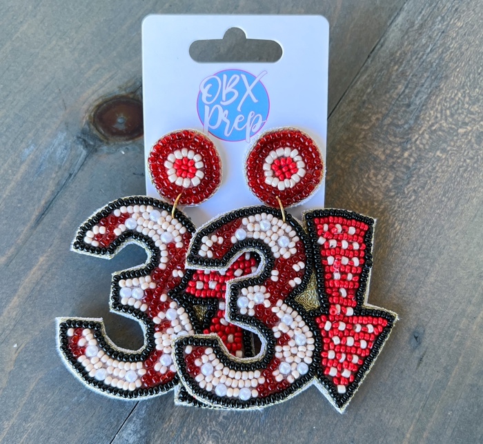 Handmade Seed Bead Baseball & Softball Dangle Earrings ⚾🥎 