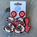 3 Up and 3 Down Earrings Handmade Seed Bead Baseball & Softball Dangle Earrings ⚾🥎 