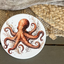 Octopus Coastal Wildlife Ceramic Coasters | Blue Crab, Oyster, Loggerhead & Corolla Wild Pony 