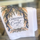  Christmas on the Coast Waffle-Weave Tea Towel