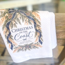 Christmas on the Coast Waffle-Weave Tea Towel