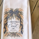 Christmas on the Coast Waffle-Weave Tea Towel