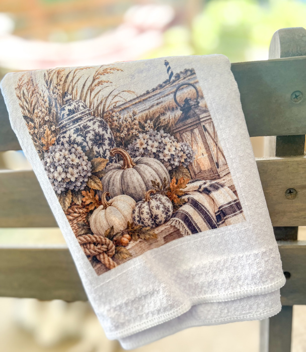 Coastal Harvest Waffle-Weave Tea Towel