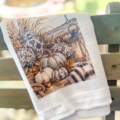 Coastal Harvest Waffle-Weave Tea Towel