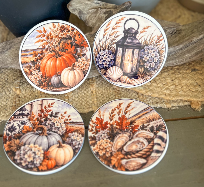Mix & Match Coastal Fall Ceramic Coasters