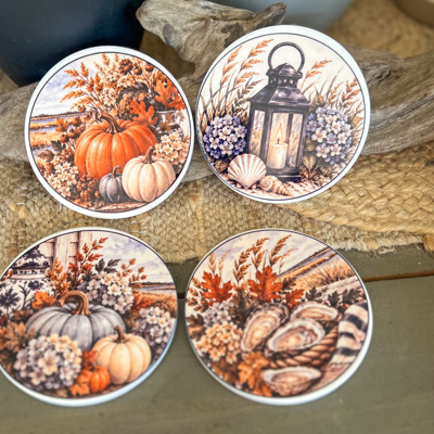 Mix & Match Coastal Fall Ceramic Coasters
