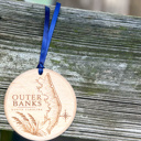  Outer Banks Map Ornament | Engraved OBX North Carolina Wooden Christmas Ornament