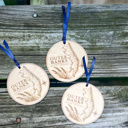  Outer Banks Map Ornament | Engraved OBX North Carolina Wooden Christmas Ornament