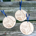  Outer Banks Map Ornament | Engraved OBX North Carolina Wooden Christmas Ornament