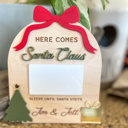  Personalized Christmas Countdown Sign | Dry Erase Santa Countdown | Christmas Magnet or Mini Shelf Sitter | Kids Advent Gift