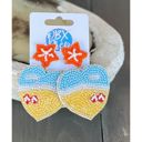  Beach Love Starfish Seed Bead Dangle Earrings- OBX Style Coastal Grandmother