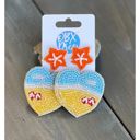  Beach Love Starfish Seed Bead Dangle Earrings- OBX Style Coastal Grandmother