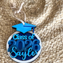  Custom Graduation Ornament – Personalized Name, Year & School Colors | Handmade OBX Keepsake Gift