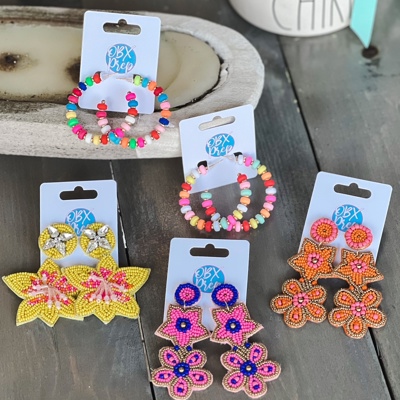 Sea Flower Seed Beaded Earrings – OBX Prep Exclusive