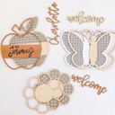  Custom Rattan Cane Sign – Personalized Name or Welcome Sign- Personalized Gifts For the Season