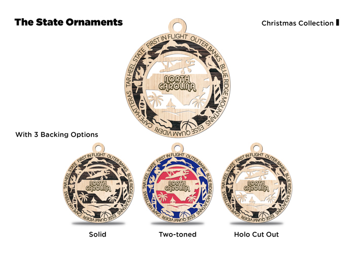 Handmade State Pride Ornaments and Car Charms 