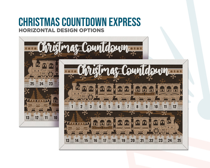 Christmas Countdown Express Train-Themed Days Until Christmas Sign Express