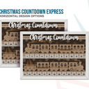 Horizontal  Christmas Countdown Express Train-Themed Days Until Christmas Sign Express