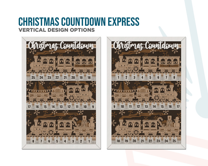 Christmas Countdown Express Train-Themed Days Until Christmas Sign Express