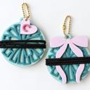 Set of 2 Personalized Hair Tie Holder Keychains - Sports