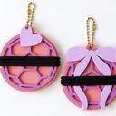  Set of 2 Personalized Hair Tie Holder Keychains - Sports