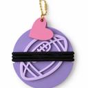  Set of 2 Personalized Hair Tie Holder Keychains - Sports