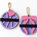  Set of 2 Personalized Hair Tie Holder Keychains - Sports