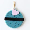  Set of 2 Personalized Hair Tie Holder Keychains - Sports