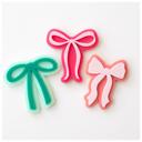 Teal/ Pastel Spearmint Layered Acrylic Bow Bag Charm for Bogg Style Bags | Preppy Ribbon Bow | Colorful Beach Tote Accessory