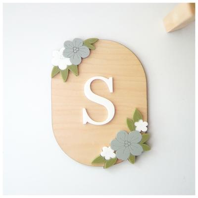 Personalized Hydrangea Monogram Sign