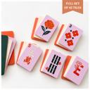  Handmade Acrylic Mahjong Tiles | Floral Mahjong Inspired Designs | Colorful Decorative Tiles | Mahjong Lover Gift
