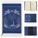  Christmas on the Outer Banks Journal | Engraved Leatherette Notebook | Refillable Coastal Christmas Gift