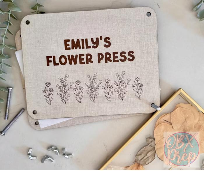Personalized Flower Press | Custom Name Flower Press | Nature Lover Gift