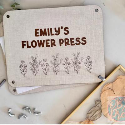 Personalized Flower Press | Custom Name Flower Press | Nature Lover Gift