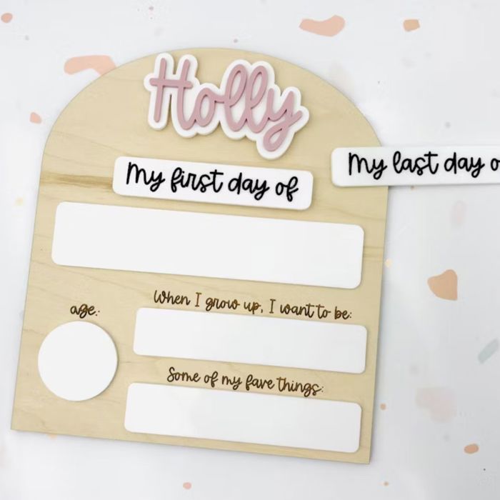 First Day and Last Day Custom Back to School Photo and Memory Board