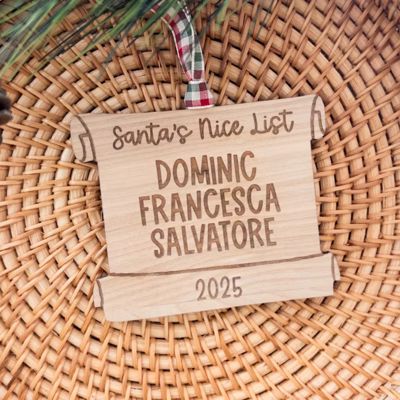 Personalized Santa's Nice List Custom Family Christmas Ornament 2026