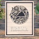Horizontal Backer State Heritage Collection – Handcrafted Wooden State Signs & Ornaments | 52 Designs Including All 50 States, Puerto Rico & Guam