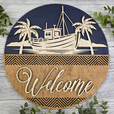 Custom Welcome Door Sign – Mix & Match Porch Sign – Handmade in the OBX