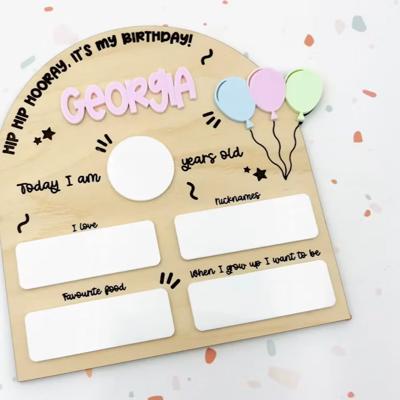 Personalized Reusable Birthday Milestone Board