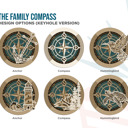 Hummingbird Personalized Family Compass Sign | Layered Compass Wall Art | Custom Family Name Home Decor Gift