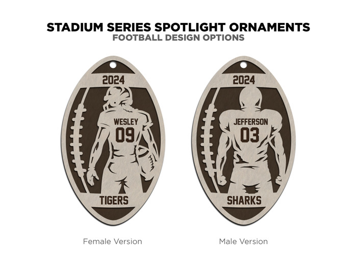 Personalized Football Player Ornaments – Handmade in the OBX