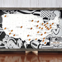 Football Custom Stadium Series Football Stadium Travel Map – 18" x 10" Engraved Wooden US Map with Customizable Nameplate