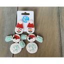  Snowman Seed Beaded Earrings