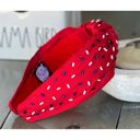 Red Jane Exclusive- Handmade Confetti Beaded Top Knot Headband – Sparkle & Style in Every Wear! 🎉✨