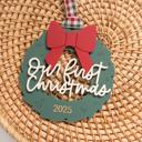  Personalized “Our First Christmas” Wreath Ornament 2026