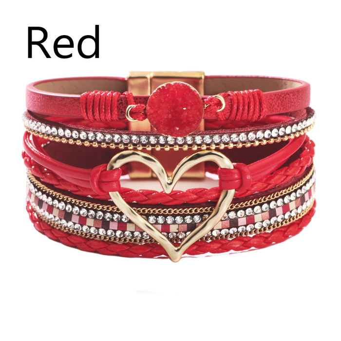 Boho Leather Wrap Cuff Bracelets