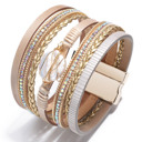  Women Crystal Wide Cuff Bracelets