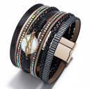  Women Crystal Wide Cuff Bracelets
