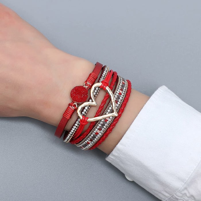Boho Leather Wrap Cuff Bracelets