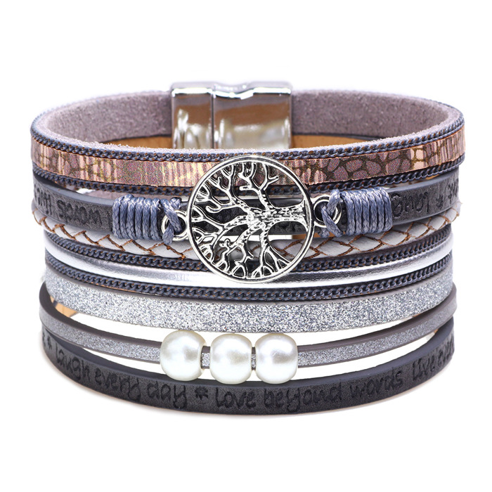 Tree of Life Boho Leather Wrap Bracelets 